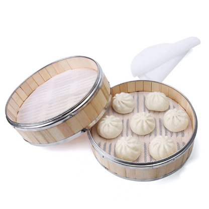 Non-Stick Silicone Round Steamer Mat for Buns & Dumplings