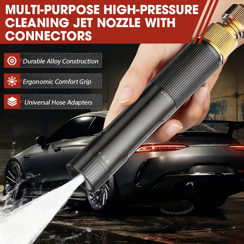 Multi-purpose High-Pressure Cleaning Jet Nozzle with Connectors