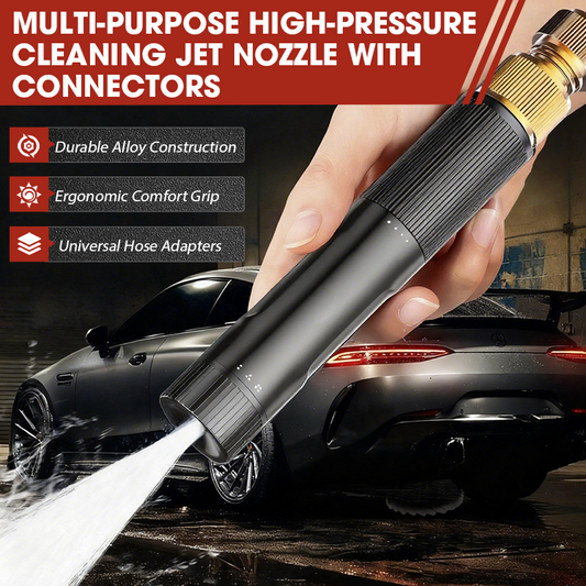 Multi-purpose High-Pressure Cleaning Jet Nozzle with Connectors