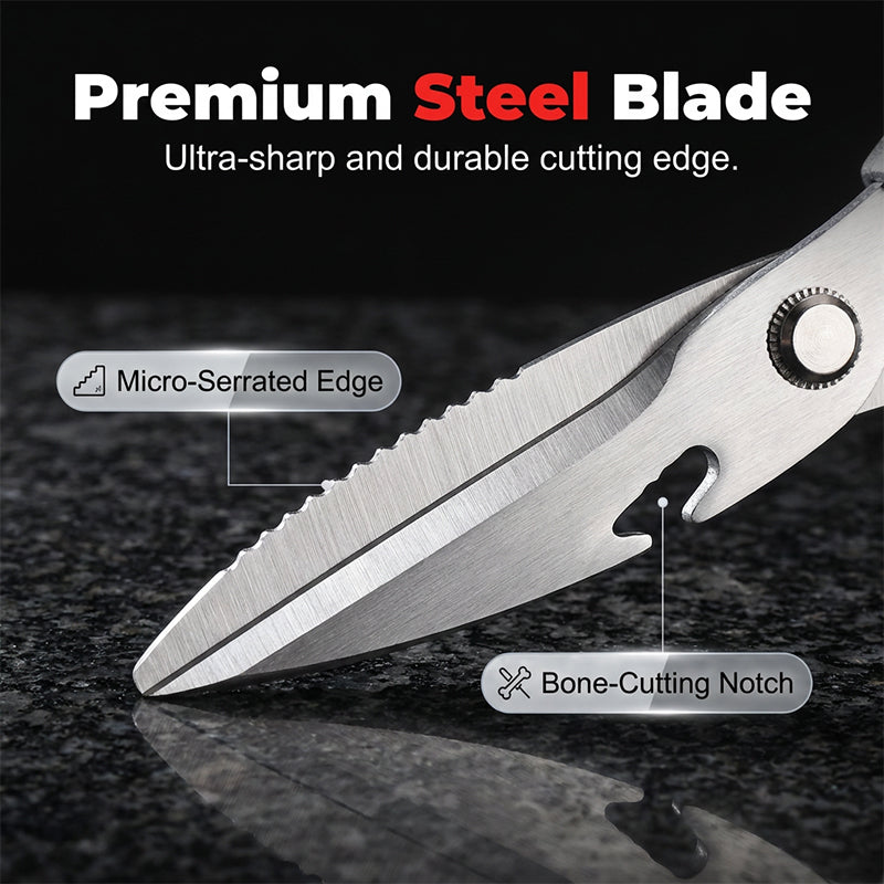✂️ Multi-Functional Heavy-Duty Kitchen Scissors – Snip, Cut, Crush – One Tool Rules Them All! 🦴🔪