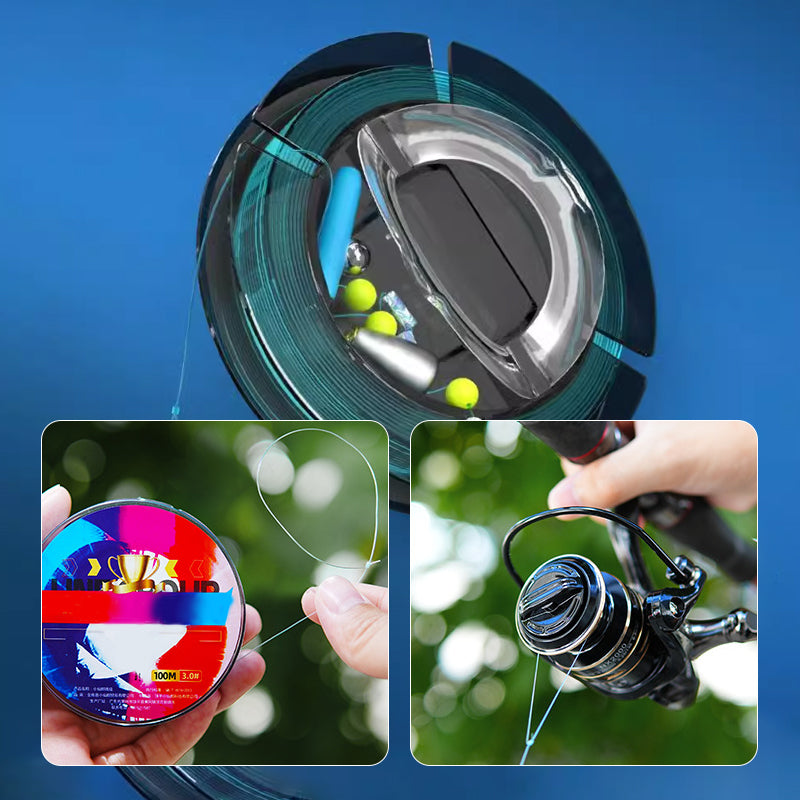Fishing line set with automatic depth detection
