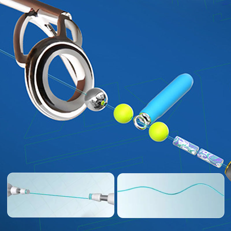 Fishing line set with automatic depth detection
