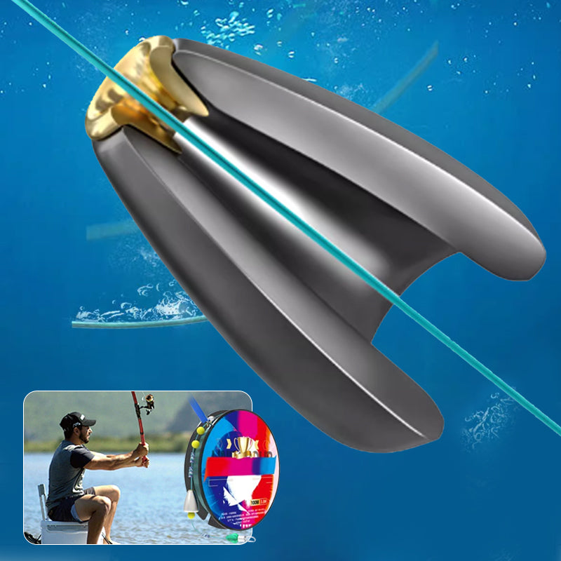Fishing line set with automatic depth detection