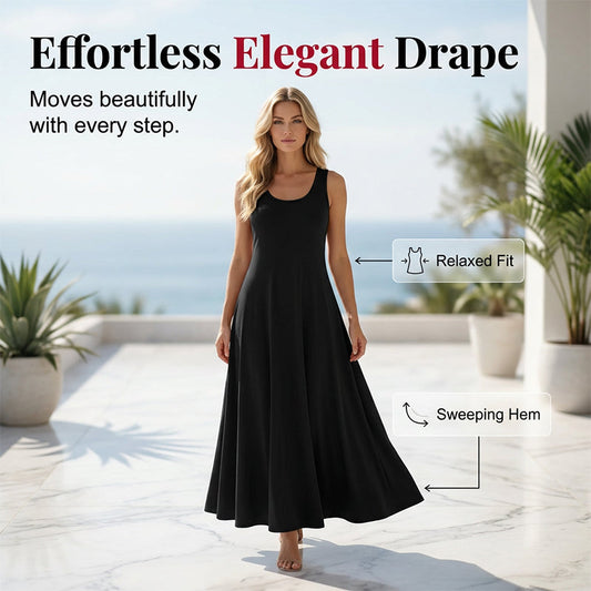 Women's Elegant Solid Color Sleeveless Dress