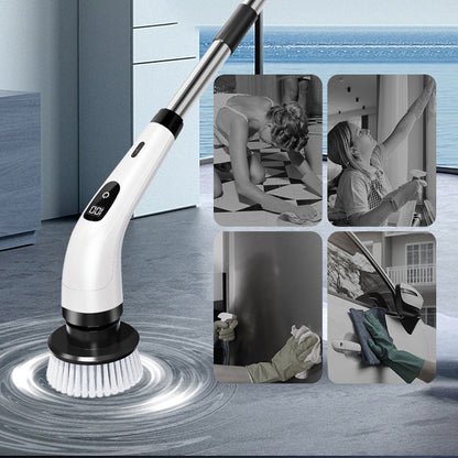 🧼 Last Day Special Price:£28.99 !🔋 9-in-1 Electric Cleaning Brush Set – Interchangeable Heads, Powerful Rotation & Perfect for Kitchen, Bathroom & Tiles 🏠