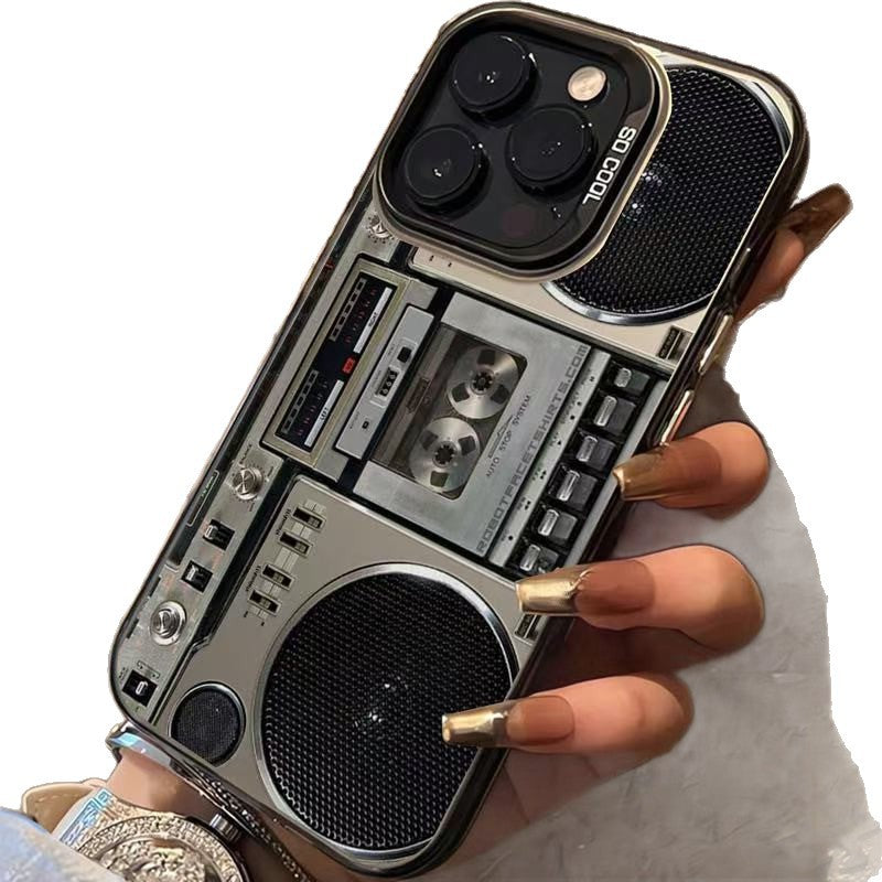 ⏳Time-Limited Special⏰Retro Cassette Player Pattern Silicone Phone Case Applicable to the iPhone/Galaxy series📱📼