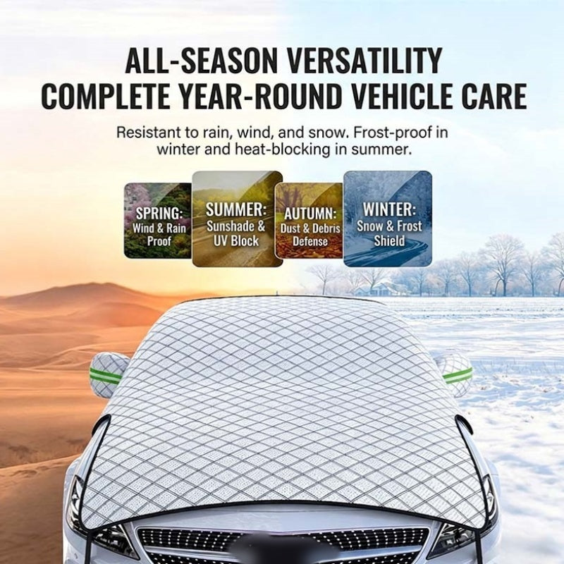 🏆 LIMITED-TIME 50% OFF! ❄️Car Windshield Snow Cover – All‑season, multi‑layer. Covers hood, glass & side windows. Strong straps, no slipping! 🚙💨
