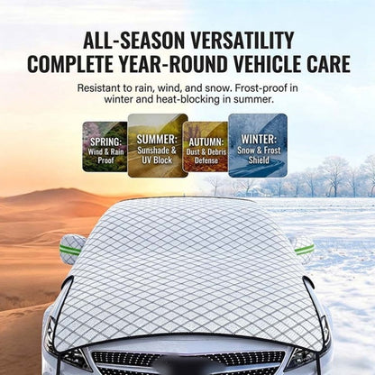 🏆 LIMITED-TIME 50% OFF! ❄️Car Windshield Snow Cover – All‑season, multi‑layer. Covers hood, glass & side windows. Strong straps, no slipping! 🚙💨