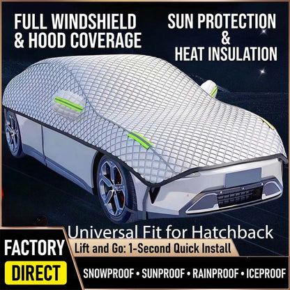 🏆 LIMITED-TIME 50% OFF! ❄️Car Windshield Snow Cover – All‑season, multi‑layer. Covers hood, glass & side windows. Strong straps, no slipping! 🚙💨