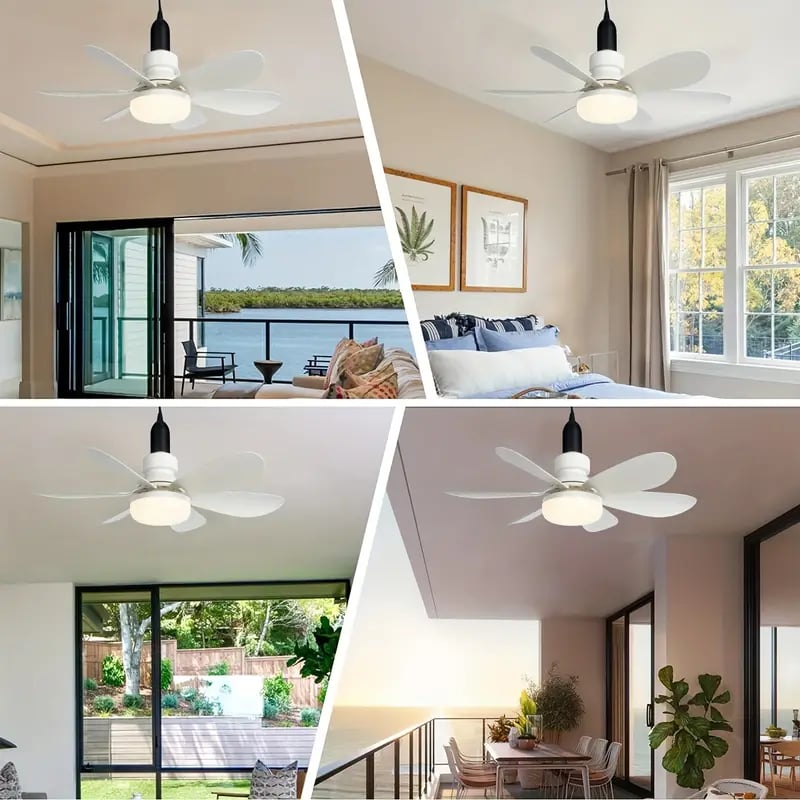 🔥Sale 58%OFF-💡🔥2-IN-1 PORTABLE CEILING FAN & LIGHT with Remote Control