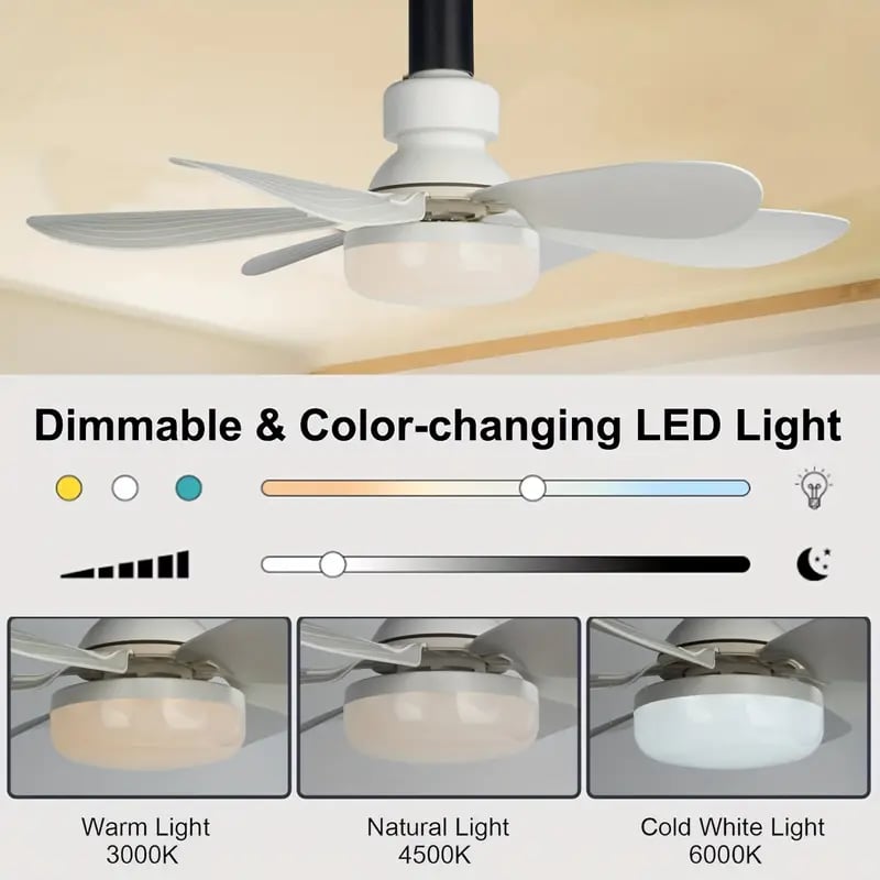 🔥Sale 58%OFF-💡🔥2-IN-1 PORTABLE CEILING FAN & LIGHT with Remote Control