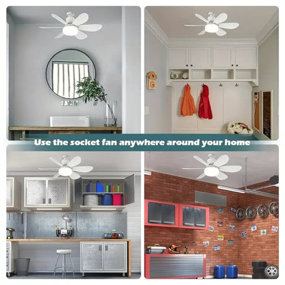 🔥Sale 58%OFF-💡🔥2-IN-1 PORTABLE CEILING FAN & LIGHT with Remote Control
