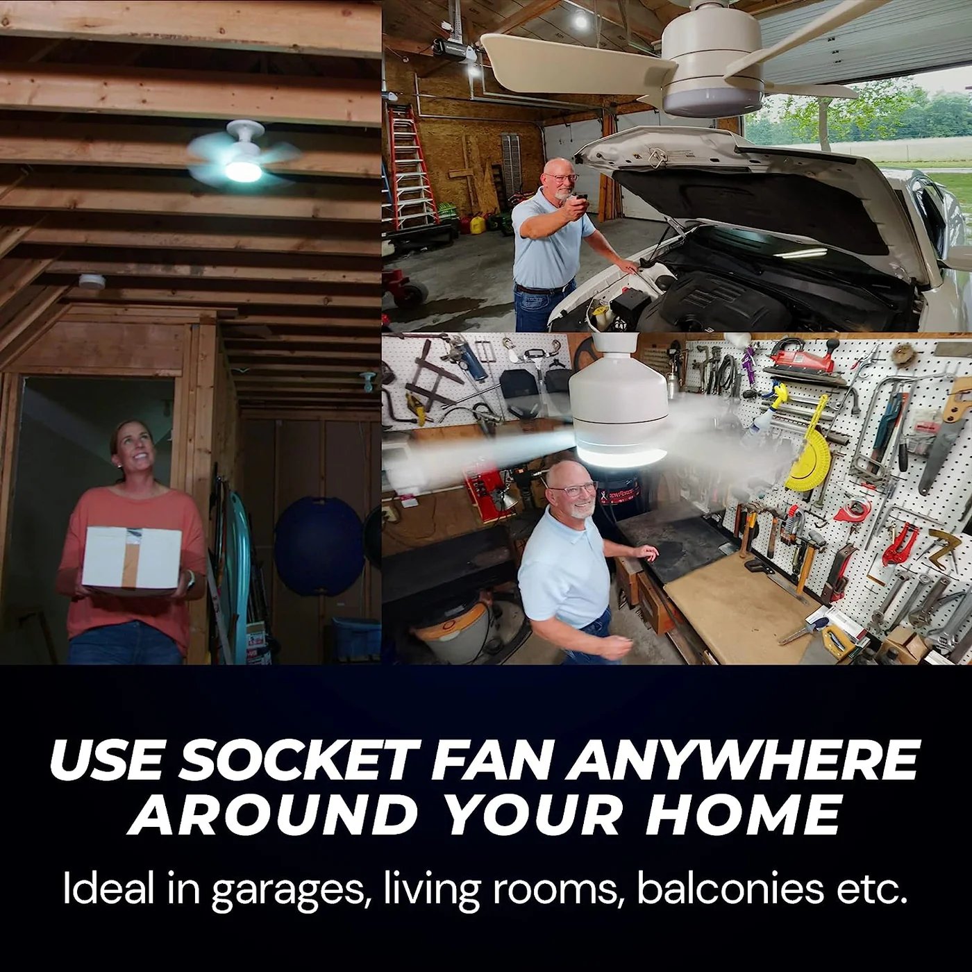 🔥Sale 58%OFF-💡🔥2-IN-1 PORTABLE CEILING FAN & LIGHT with Remote Control