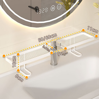 🔥50% Off Limited Time！💦Say Goodbye To Messy & Limescale‑Stained Desktops 🔥Over-the-Faucet Sink Organizer Shelf