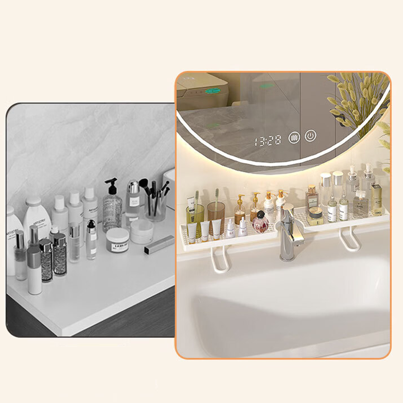 🔥50% Off Limited Time！💦Say Goodbye To Messy & Limescale‑Stained Desktops 🔥Over-the-Faucet Sink Organizer Shelf