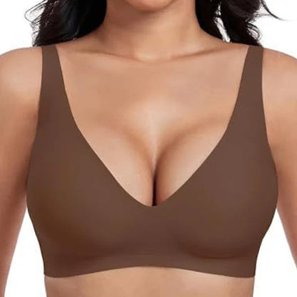 ⏳LAST DAY OF THE 50% OFF SALE💕Comfortable wireless bras for women, seamless, with a deep V-neckline, perfect for everyday wear