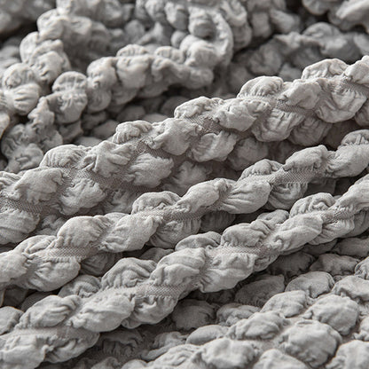 Bubble Texture Elastic Ruffled Sofa Cover
