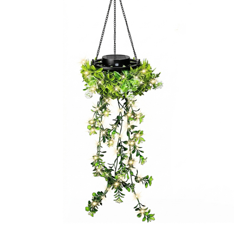 🌿40% OFF!Solar Hanging Grass Light – Realistic Foliage, Warm White, IP65 ✨