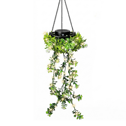 🌿40% OFF!Solar Hanging Grass Light – Realistic Foliage, Warm White, IP65 ✨