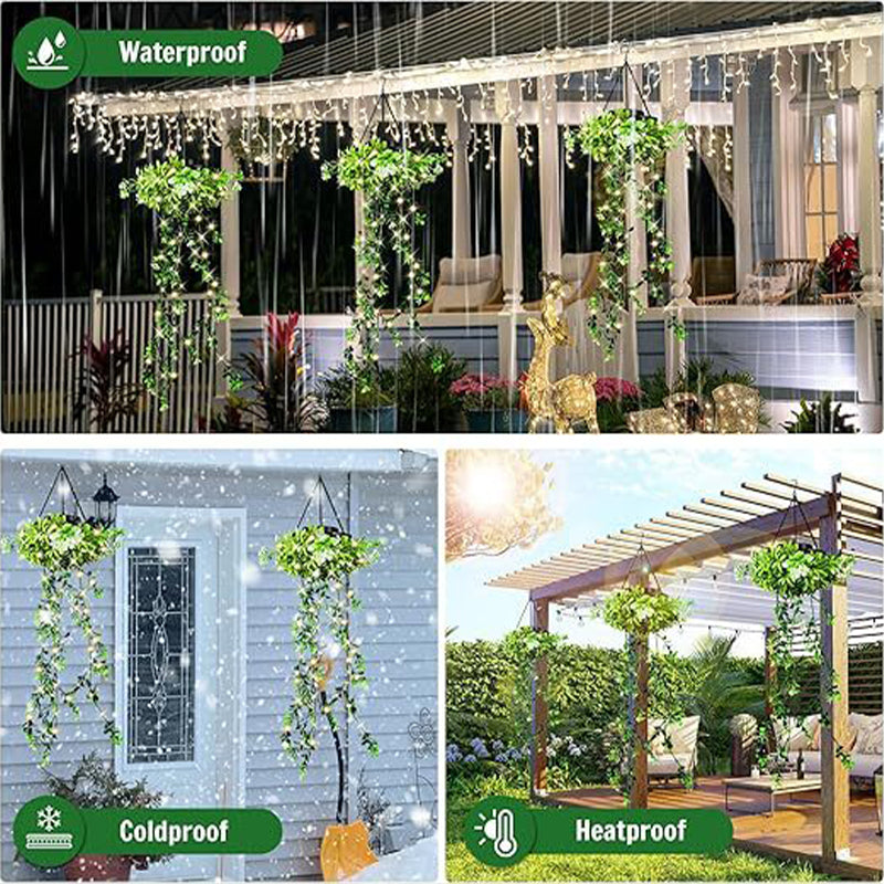 🌿40% OFF!Solar Hanging Grass Light – Realistic Foliage, Warm White, IP65 ✨