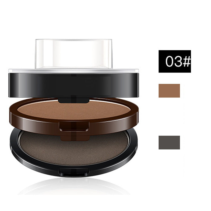 ✨ 50% OFF!🖌️🖌️2-Color Waterproof Eyebrow Stamp Powder Kit, Smudge-Proof Quick Natural Full Brow Makeup with Dual-End Brush