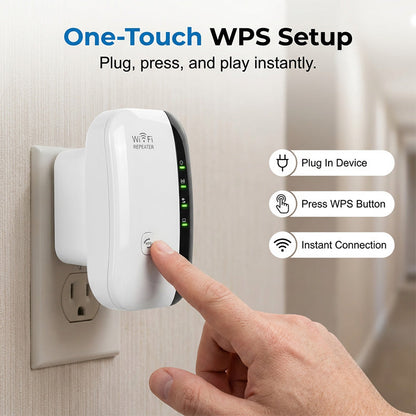 Repetidor e amplificador de sinal Wi-Fi com velocidade de 300 Mb/s