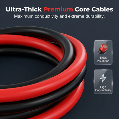 📢📢50% OFF !! ⏰2000A Heavy Duty Booster Cables | Tangle-Free Jumper Leads with Secure Clamps | Universal Car Battery Jump Starter with Storage Bag
