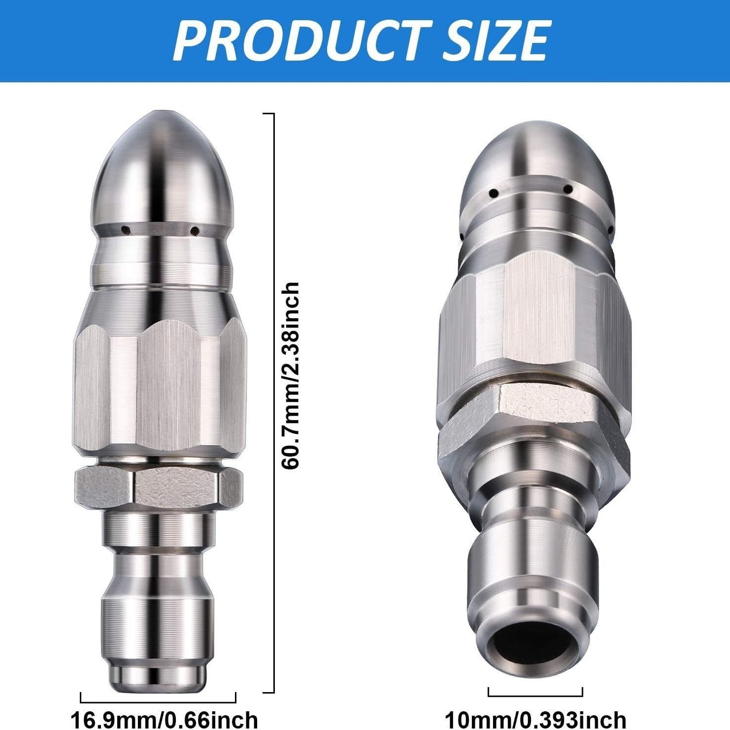 Powerful Pipe Cleaning and Unclogging Nozzle
