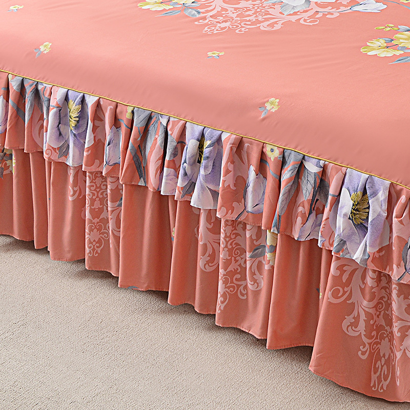 🥳SUMMER HOT SALE💞3-Piece Ruffled Bed Skirt Set