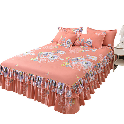 🥳SUMMER HOT SALE💞3-Piece Ruffled Bed Skirt Set