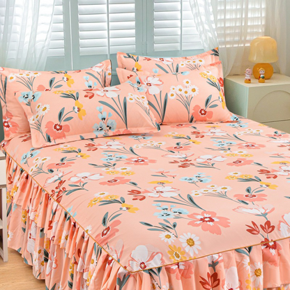 🥳SUMMER HOT SALE💞3-Piece Ruffled Bed Skirt Set