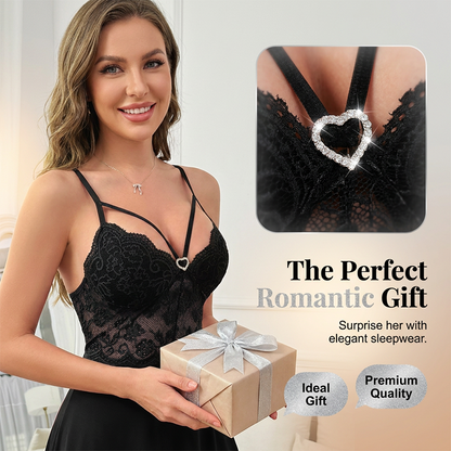 Women's Sexy Cami Nightdress with Strappy Detail
