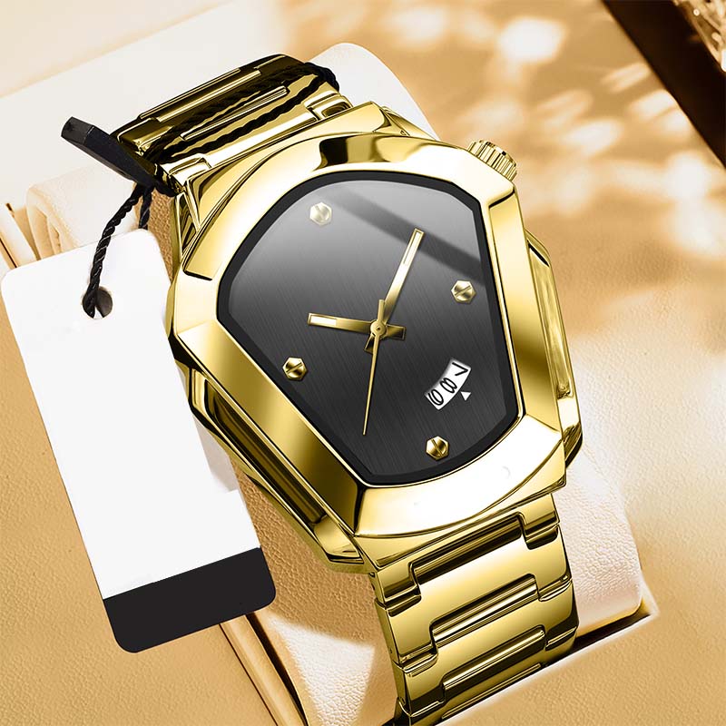 ⌚ LIMITED-TIME 50% OFF! ✨ Men's Rhombus-Shaped Watch – Stainless Steel, Blue Dial, Elegant 🌀