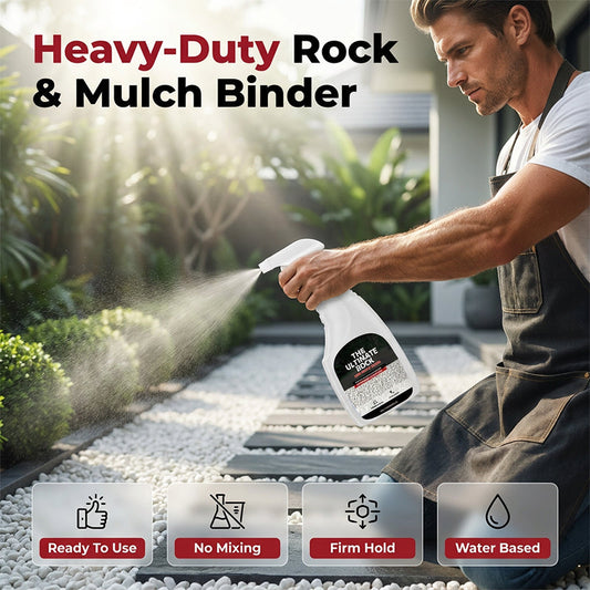 50% OFF Spray-On Rock & Mulch Binder | Heavy-Duty Landscape Gravel Fixer