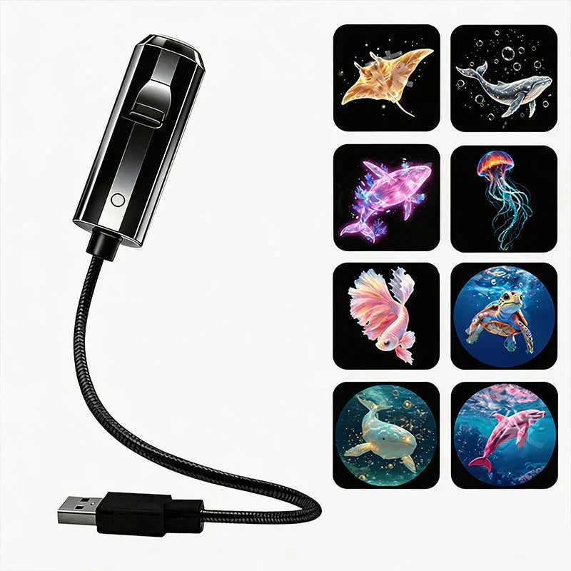 Projetor HD «Galaxy & Ocean» com tecnologia Plug-and-Play como luz noturna🥳Mais de 50 000 utilizadores satisfeitos