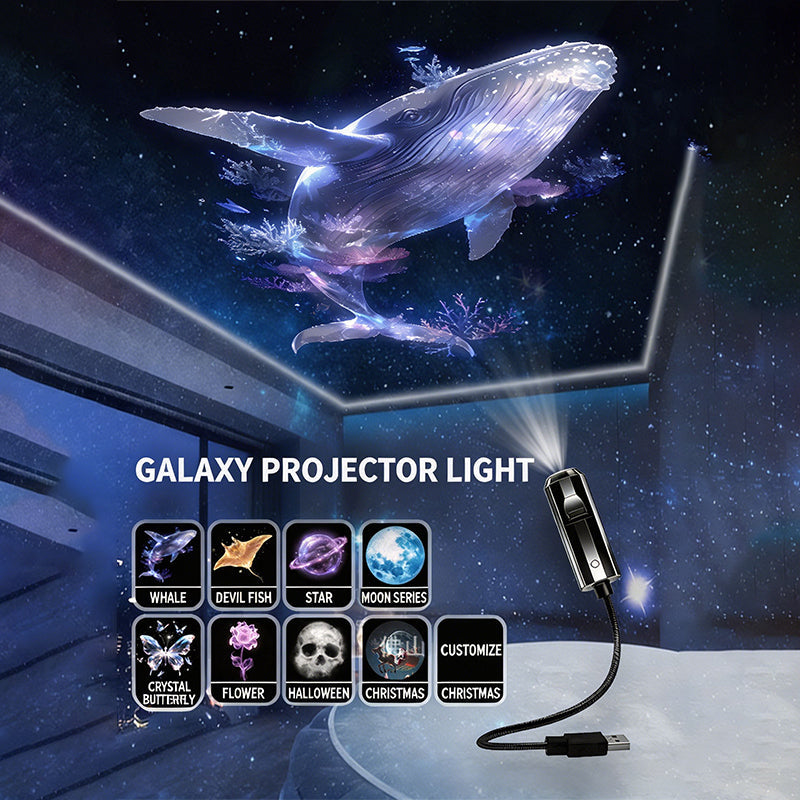 Projetor HD «Galaxy & Ocean» com tecnologia Plug-and-Play como luz noturna🥳Mais de 50 000 utilizadores satisfeitos