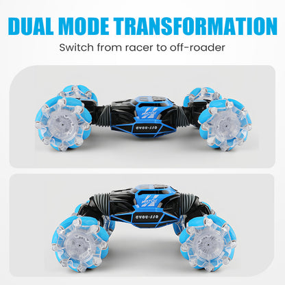 Gesture-Sensing Transforming RC Stunt Car with Drifting