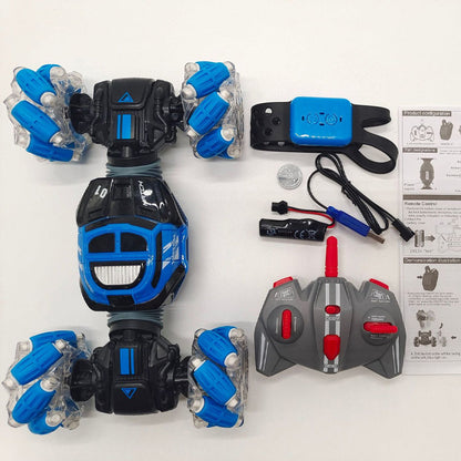 Gesture-Sensing Transforming RC Stunt Car with Drifting