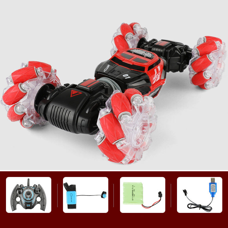 Gesture-Sensing Transforming RC Stunt Car with Drifting