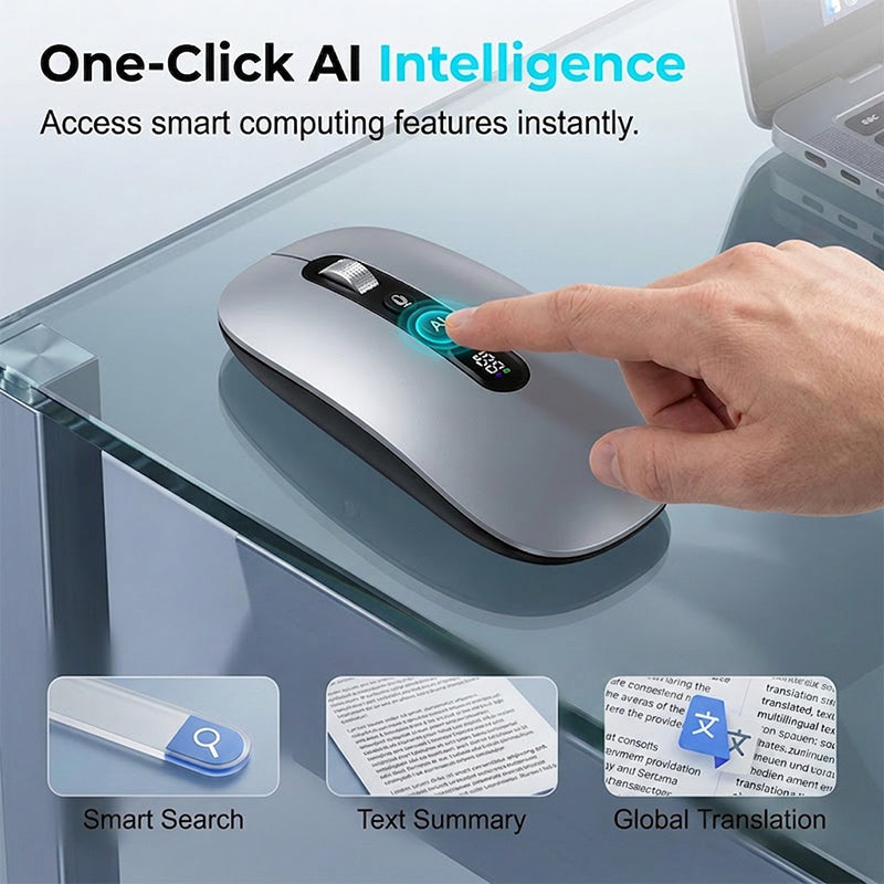 ⏳Limited-time 50% off⏰AI Smart Voice Wireless Mouse Real-Time Translation, Silent Click  Boosts Productivity For Work & Study! ⚡🖱️💬