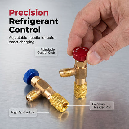 HVAC Refrigerant Charging Safety Valves