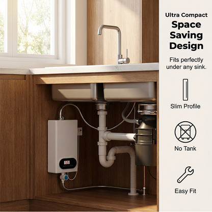 🎉 2026 Sale — Over 15,000 Sold!💧 Compact Tankless Instant Electric Water Heater‑LED Temperature Display with Multi‑Safety Protection ✨