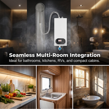 🎉 2026 Sale — Over 15,000 Sold!💧 Compact Tankless Instant Electric Water Heater‑LED Temperature Display with Multi‑Safety Protection ✨