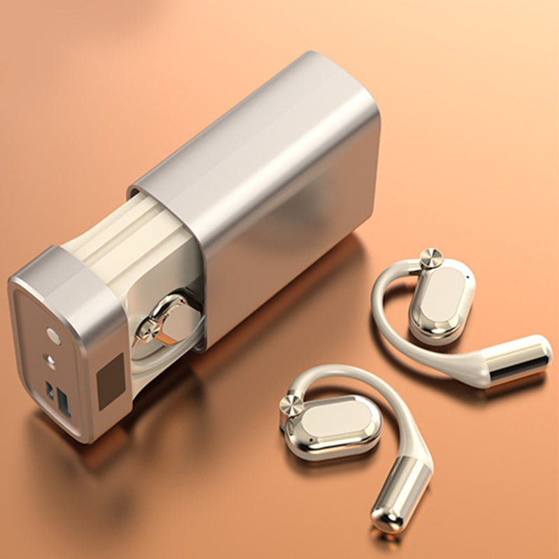 📢📢50% OFF !!⏰Open-Ear Wireless Earphones – Comfort Fit, Bluetooth 5.4 & LED Flashlight Case 🔦