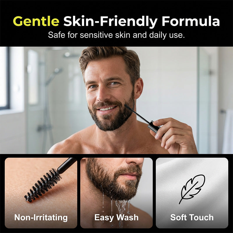🧔 LIMITED-TIME BOGO! 🎁 Long-Lasting Beard and Eyebrow Dye for Men – Gray Cover, Fuller Look, Portable ✨