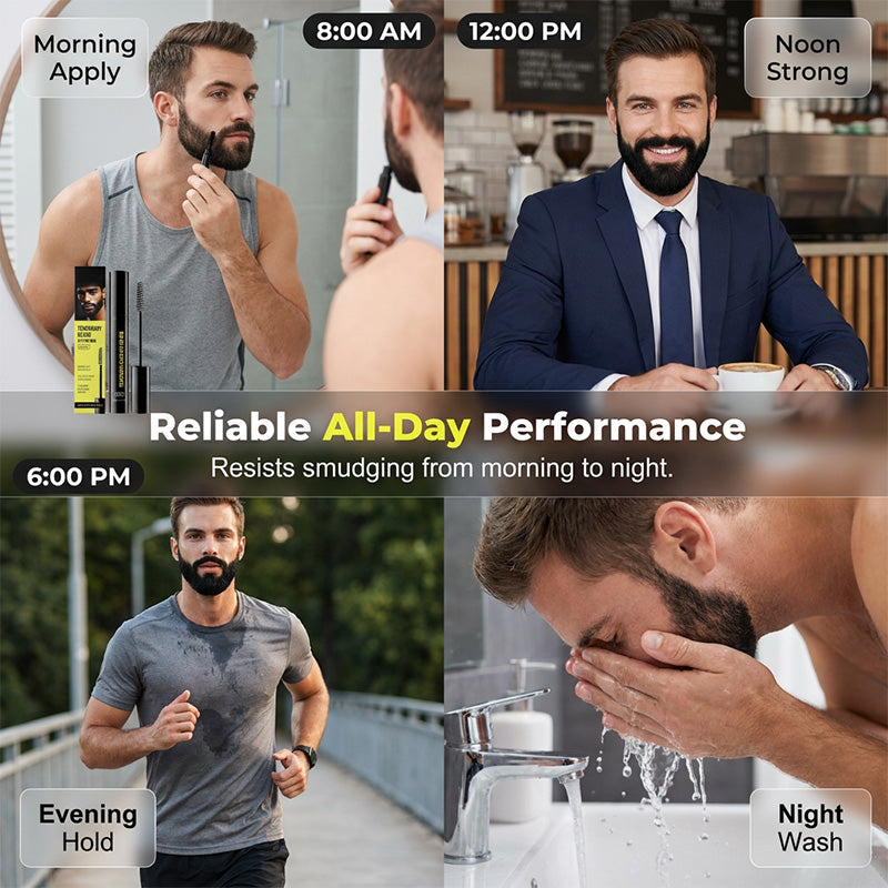 🧔 LIMITED-TIME BOGO! 🎁 Long-Lasting Beard and Eyebrow Dye for Men – Gray Cover, Fuller Look, Portable ✨