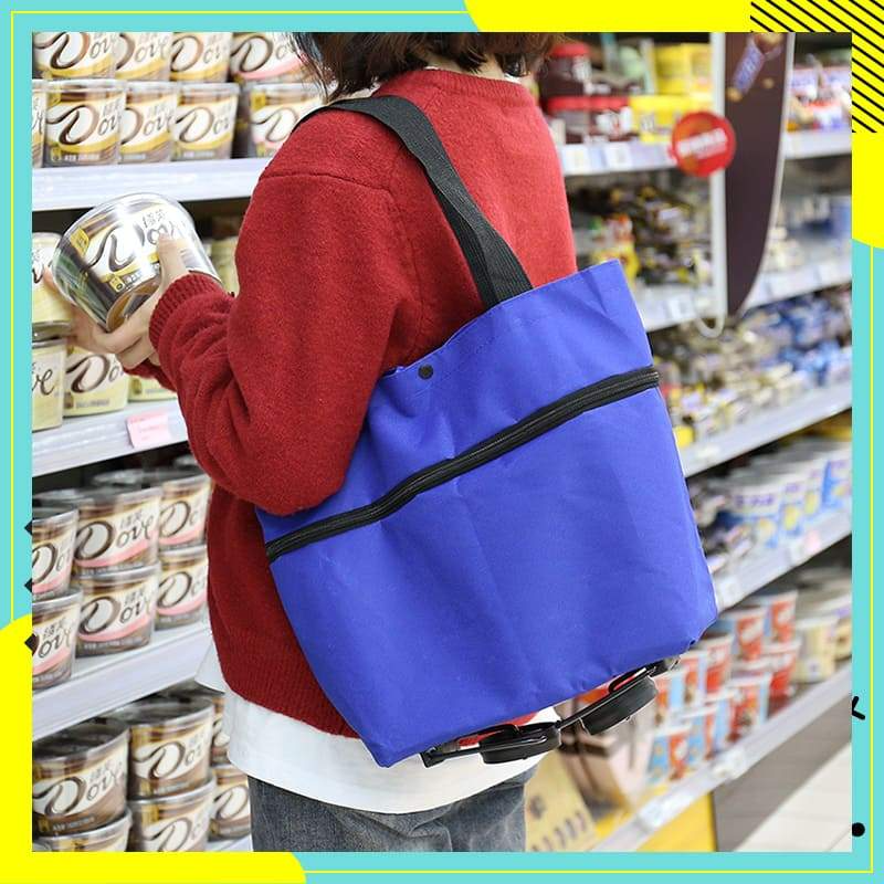 🔥🔥Last Day Promotion Only £11.99 ‼️🛒2-in-1 Foldable Shopping Cart✨Portable Lightweight Grocery Trolley