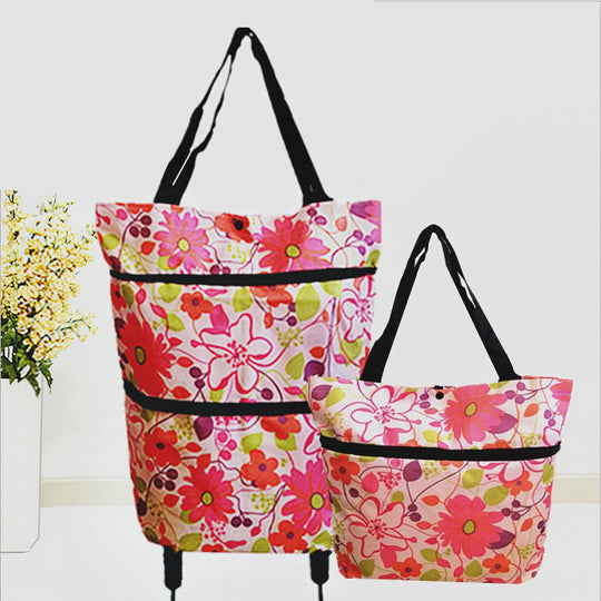 🔥🔥Last Day Promotion Only £11.99 ‼️🛒2-in-1 Foldable Shopping Cart✨Portable Lightweight Grocery Trolley