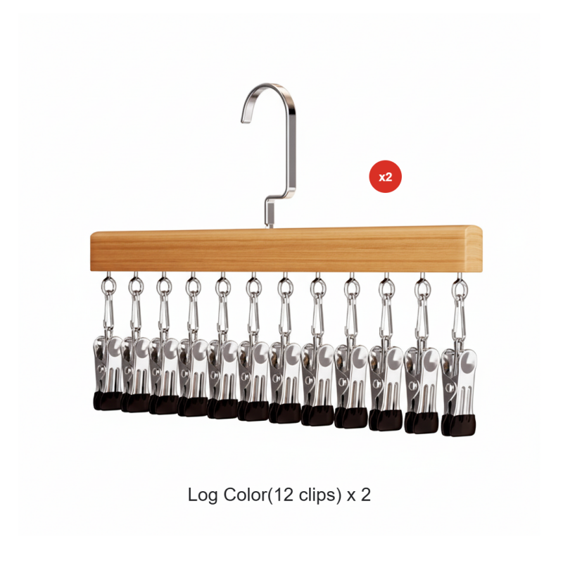 360° Swivel Multi-Hook Wardrobe Organizer