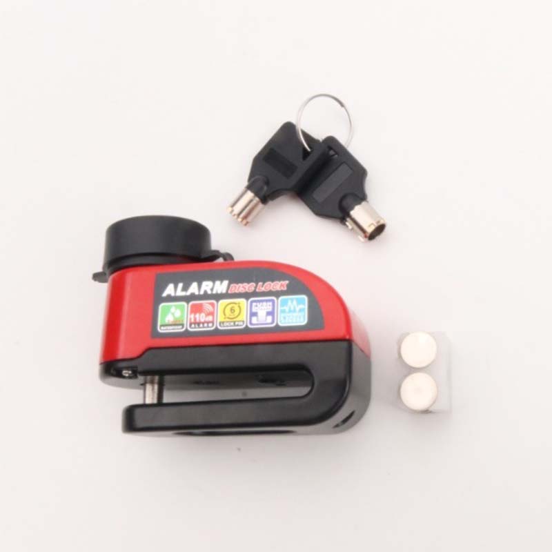 🔑 Easy-Use Alarmed Disc Lock with Push-to-Lock Design — Waterproof Heavy-Duty Security
